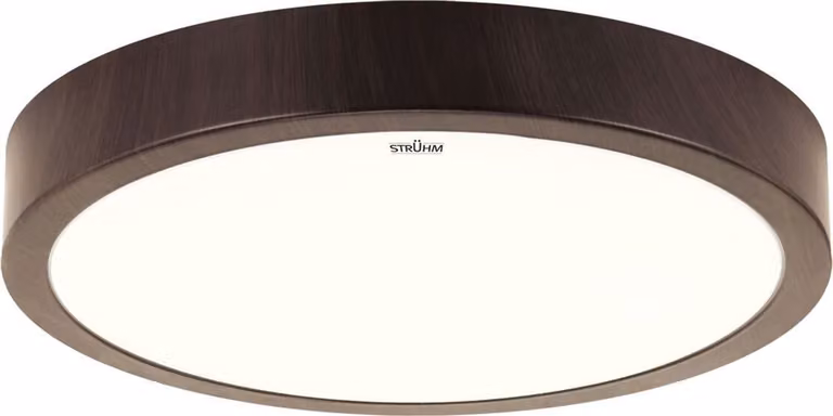 Lampada da soffitto LED in metallo D: 38 cm rotonda IP44 wengé bianco neutro 4100 K 1680 lm