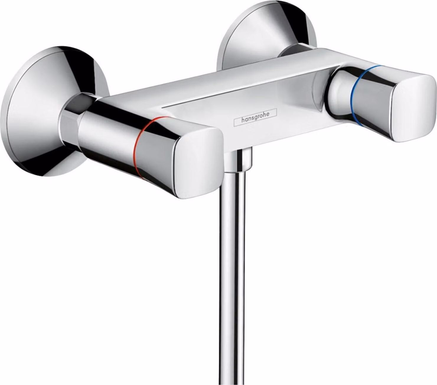 hansgrohe Logis Mitigeur de douche à 2 poignées, apparent, 1 consommateur, chromé, 71263000, 71263000