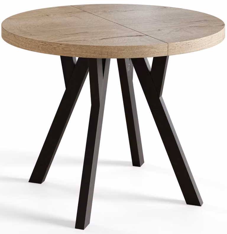 Alpi Moebel, Tavolo da Pranzo, Tavolo per Mangiare Allungabile, Diametro da 90 cm, Halifax, Collezione Ovo