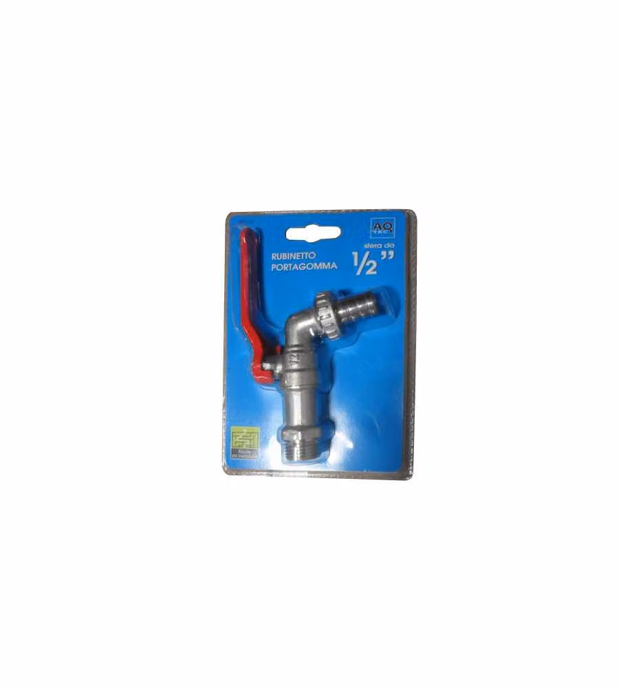 Rubinetto portagomma, sfera da 1/2" - in blister 1/2"