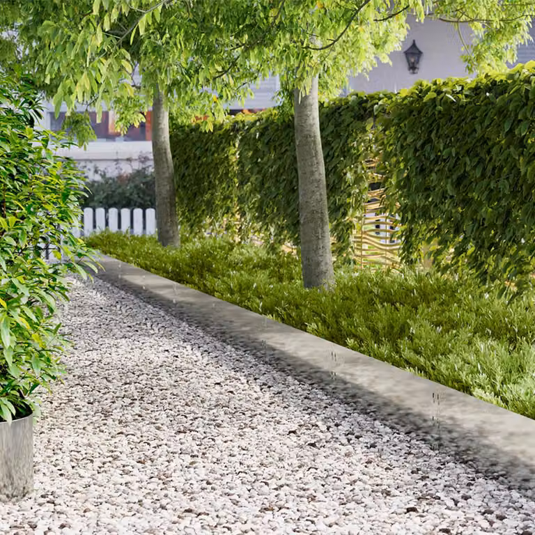 Set di 10 bordure per prato vidaXL in acciaio color argento, 100 x 30 cm