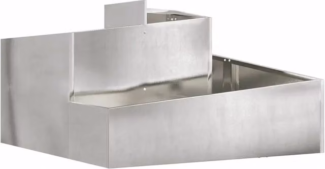 Vaso da giardino moderno design industriale 80 x 80 x 50 cm in acciaio inossidabile argento 02_0052222