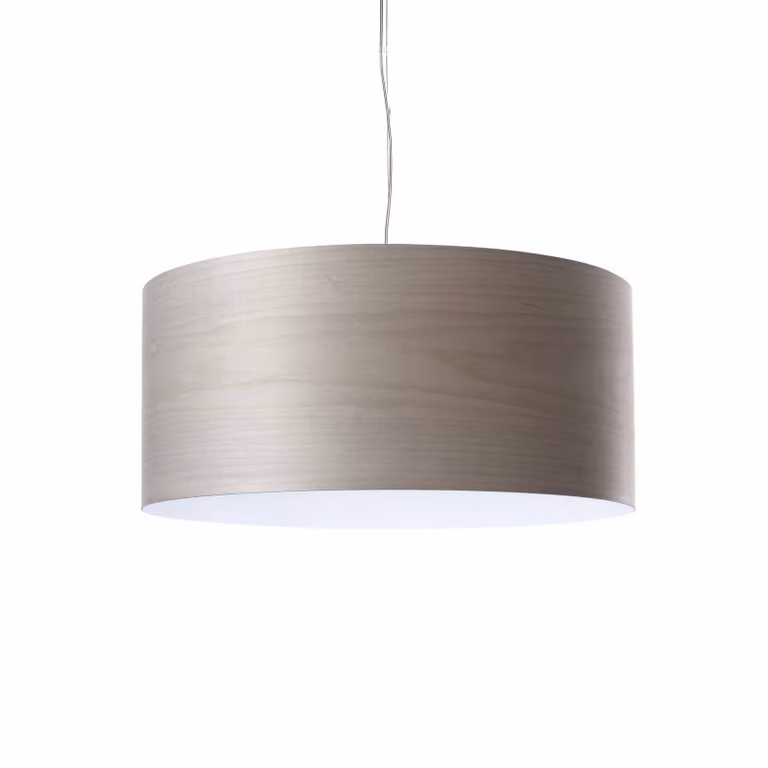 LZF LAMPS Lampada a sospensione Gea, dimmerabile, Alluminio / Grigio / Zincato, Soggiorno / Sala da pranzo, Legno, Design, Lampada a sospensione