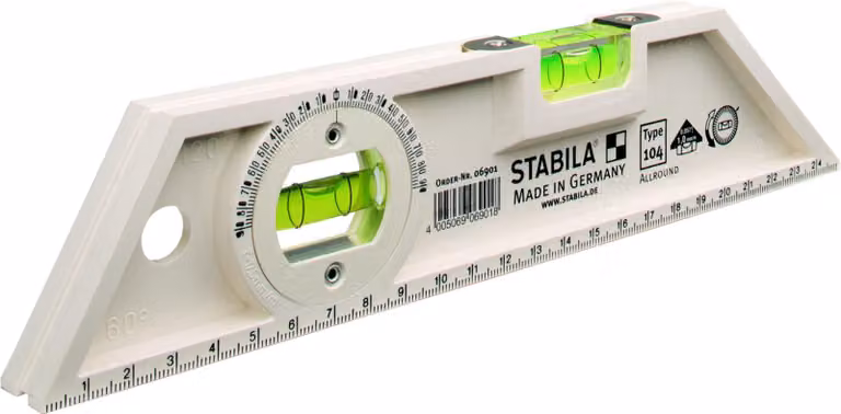 Livella a siluro con bolla angolare - Livella 250mm 104 Allround, 25cm