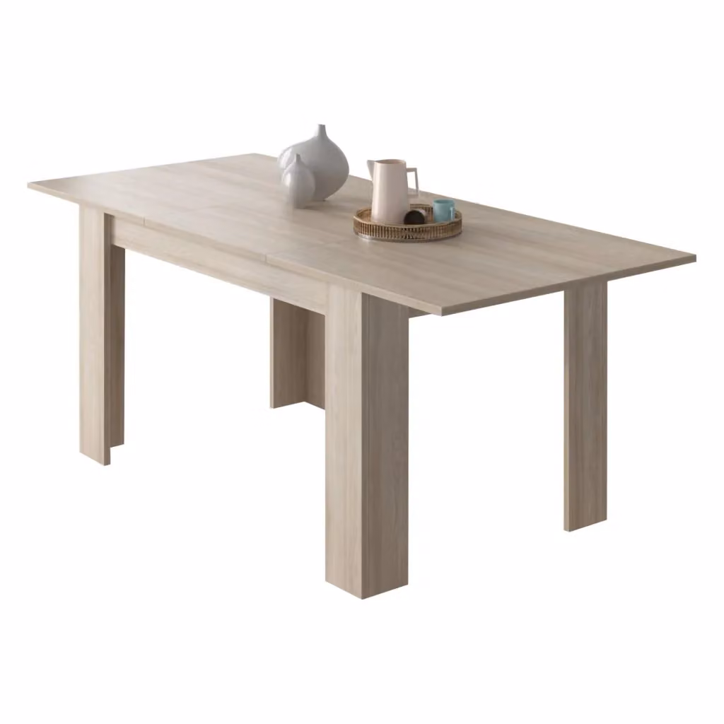 Tavolo allungabile Marene DMORA moderno rettangolare marrone e beige L: 200 cm, P: 90 cm, H: 75 cm – 2