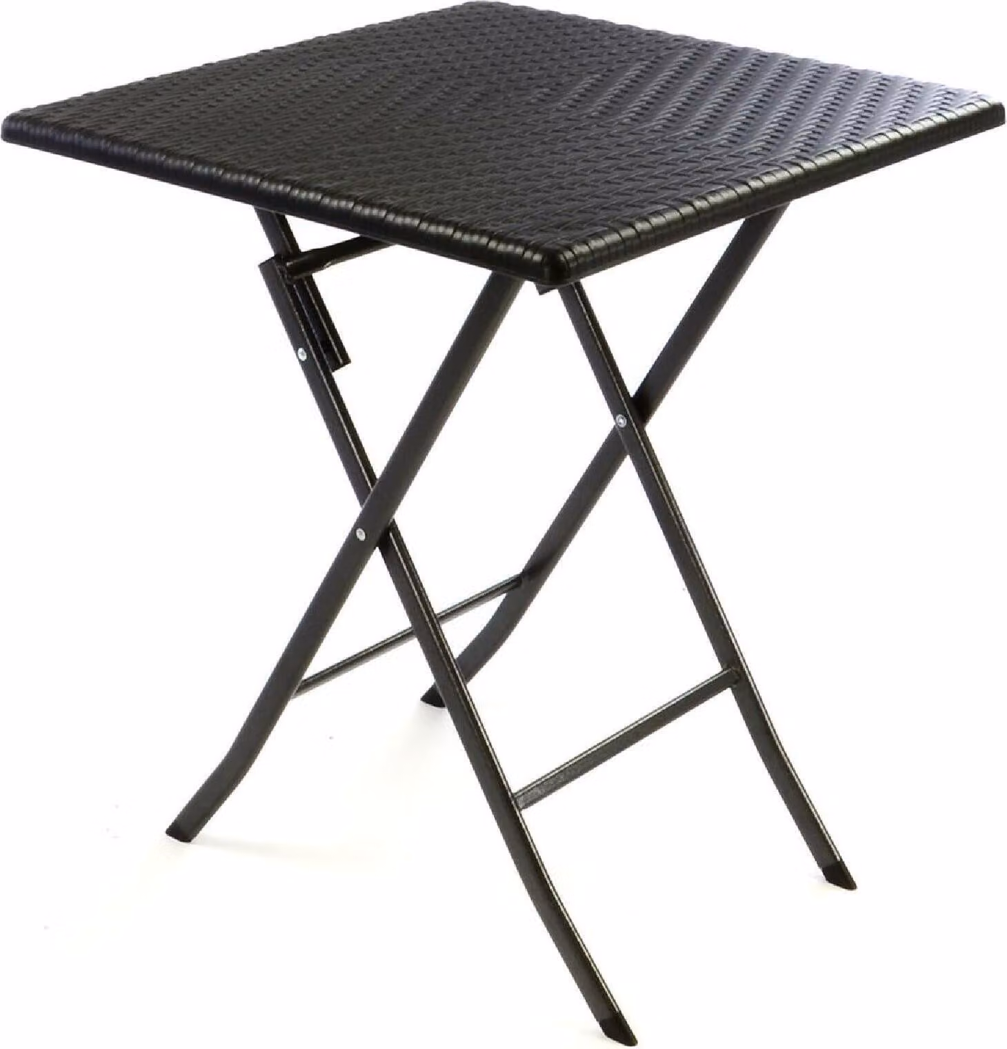 Tavolo pieghevole VCM | dimensioni 61x61x75 cm | tavolo da bar | tavolo per feste | tavolo da giardino pieghevole | tavolo da bistrot | look rattan