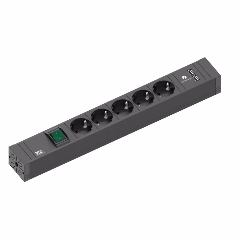 BACHMANN CONNECT LINE 5xcontatto di protezione, interruttore USB A&A 15W