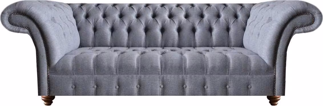 Modern Grau Sofa Dreisitzer Couch Polstermöbel Wohnzimmer Chesterfield