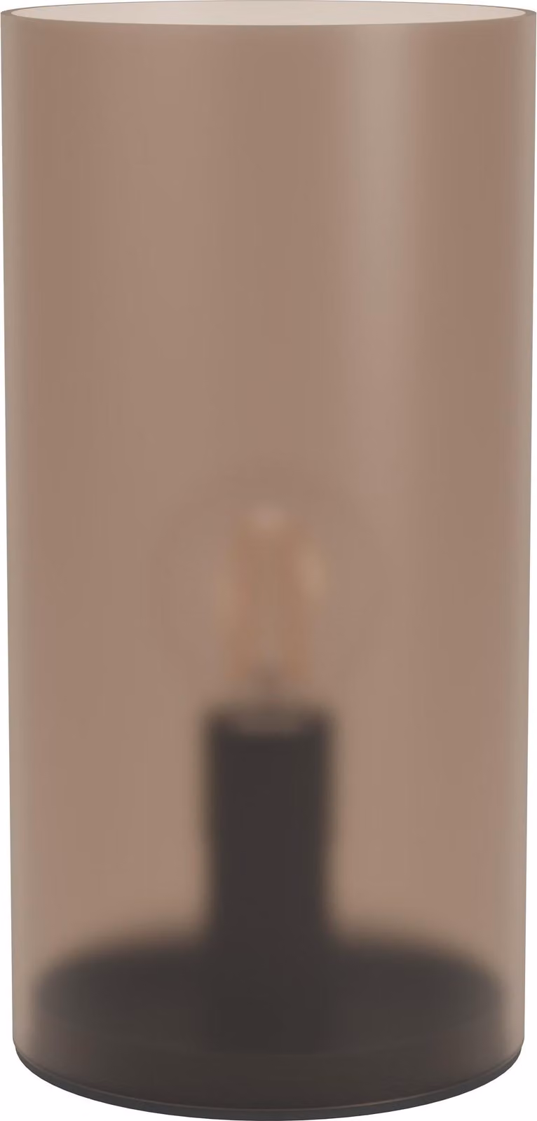 Lampada da comodino EGLO Geo, elegante lampada da tavolo in vetro, decorazione per camera da letto, lampada cilindrica per soggiorno, E14, Ø 10 cm