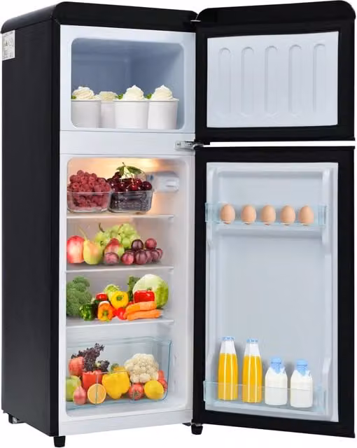 Frigorifero Retrò Doppia Porta 92 Litri con Congelatore 28L; Altezza 105;5 cm; Classe Energetica D