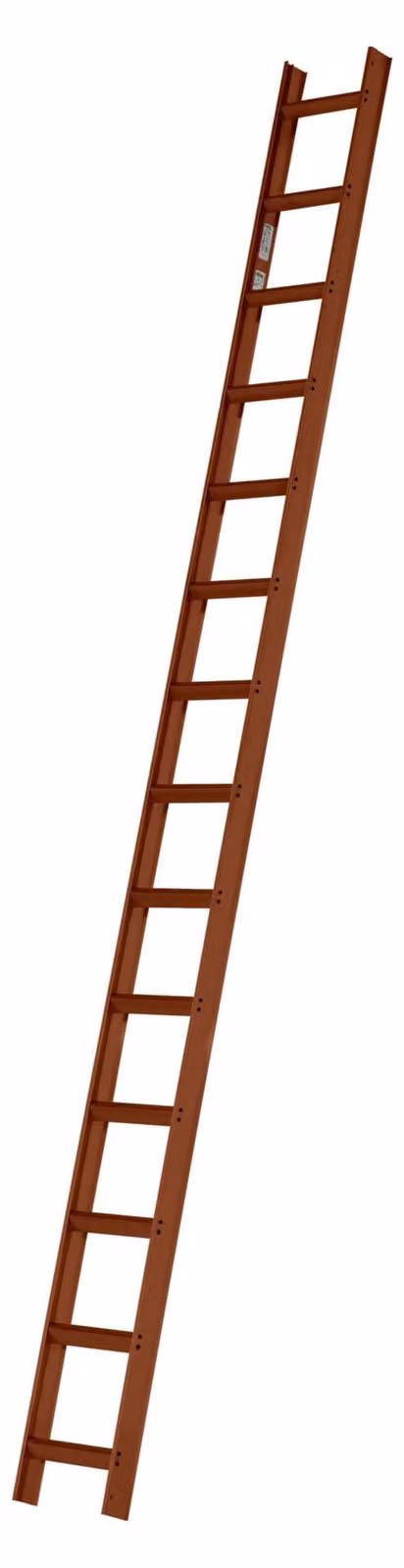 Scala da tetto Hymer, verniciata in rosso mattone (RAL 8004), 14 pioli