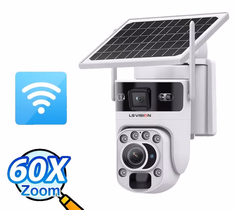 Telecamera di sorveglianza, risoluzione 12MP, zoom ottico 60X, versione WiFi con zoom 60X