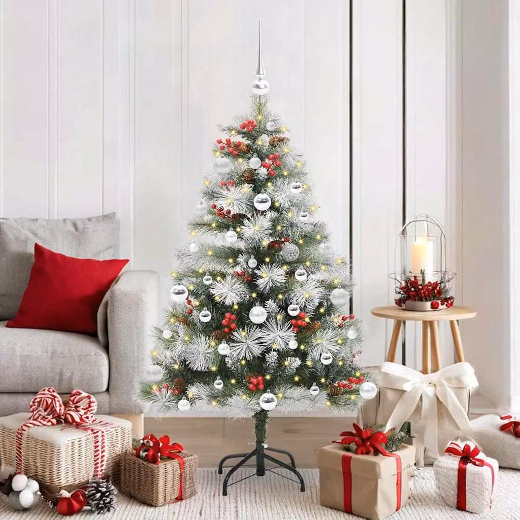 Maison Exclusive - Albero di Natale artificiale, verde e bianco, 150 cm
