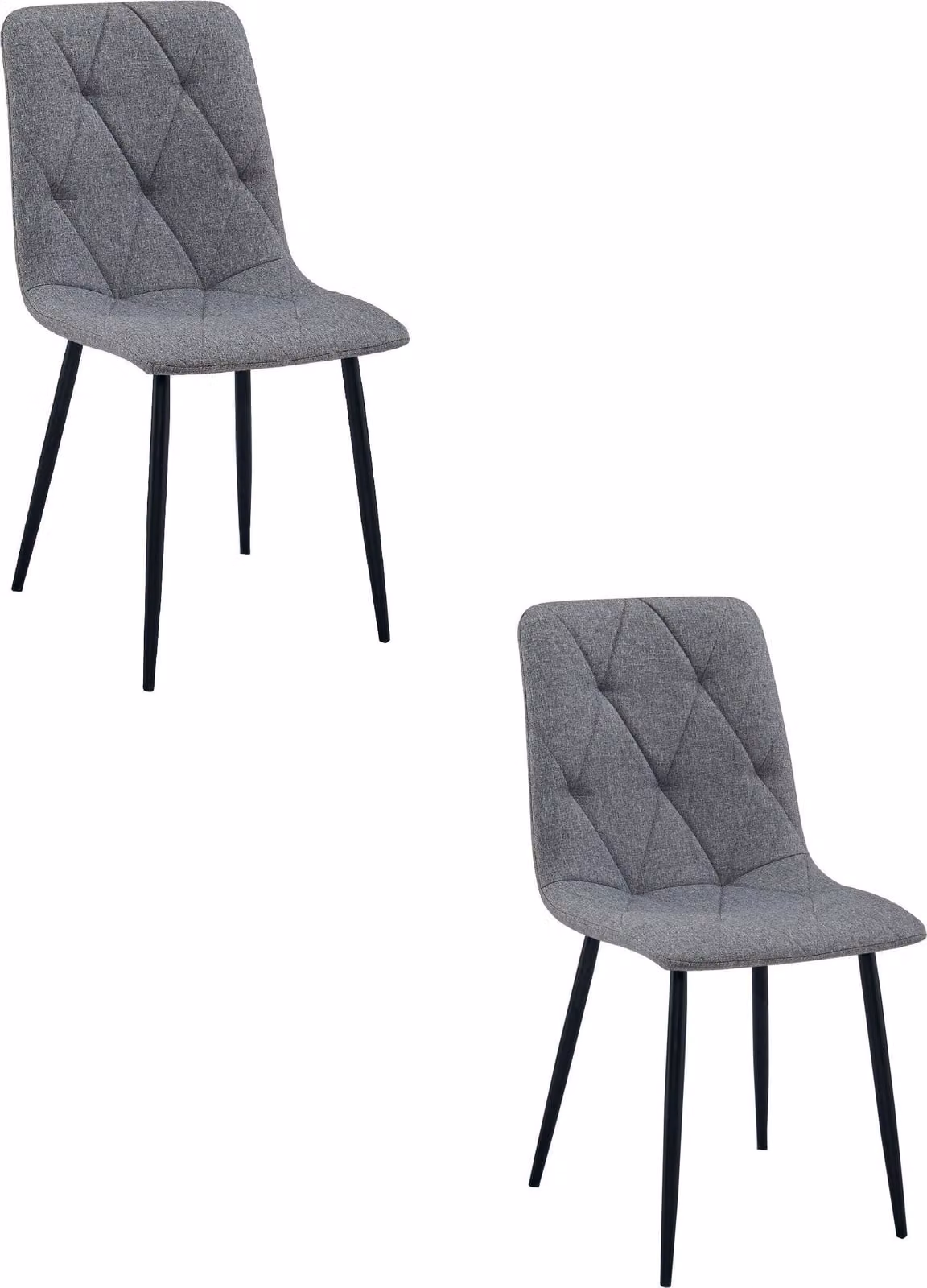 Sedia LIBRA - tessuto grigio scuro / gambe nere x 2