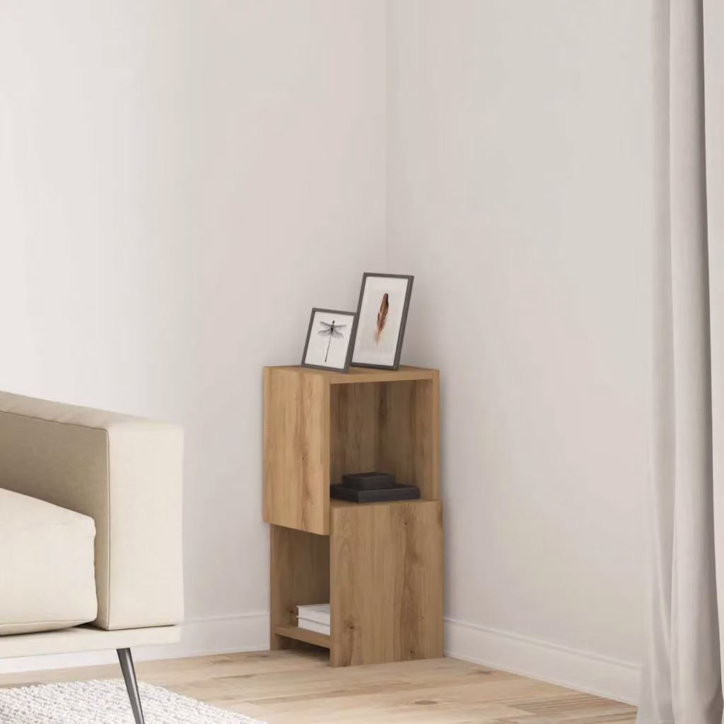 Mobile angolare vidaXL in legno ingegnerizzato marrone per soggiorno L/P/H: 25,5 x 25 x 55 cm