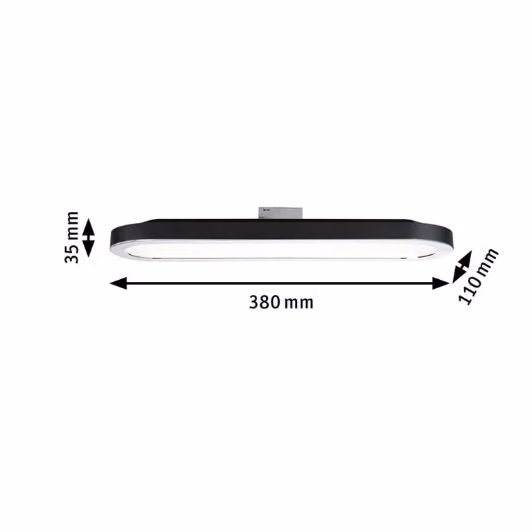 Paulmann URail pannello LED 7W 2.700K nero satin. LED-Panel, Nero, Soggiorno / Sala da pranzo, Alluminio, Moderno