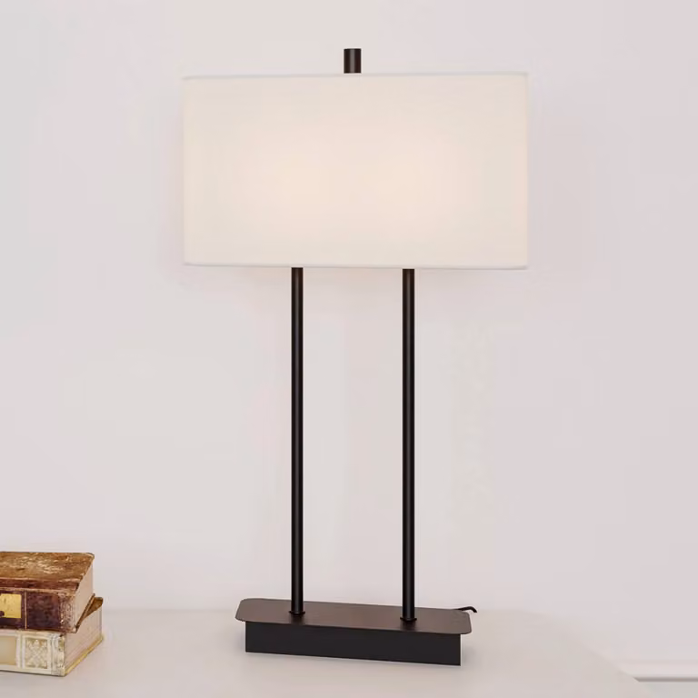 By Rydéns Lampada da tavolo Luton, Bianco / Opale, Soggiorno / Sala da pranzo, Tessuto / Stoffa / Seta, Moderno, Lampada da tavolo