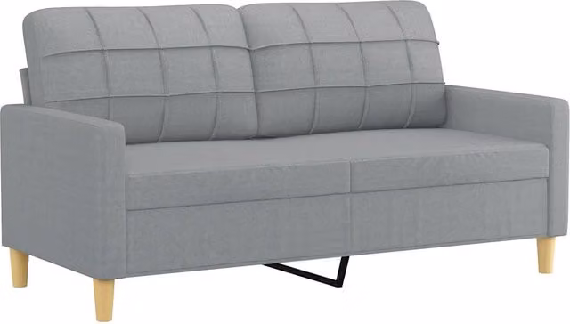Divano | Divano da soggiorno | Sofa a 2 Posti Grigio Chiaro 140 cm in Tessuto