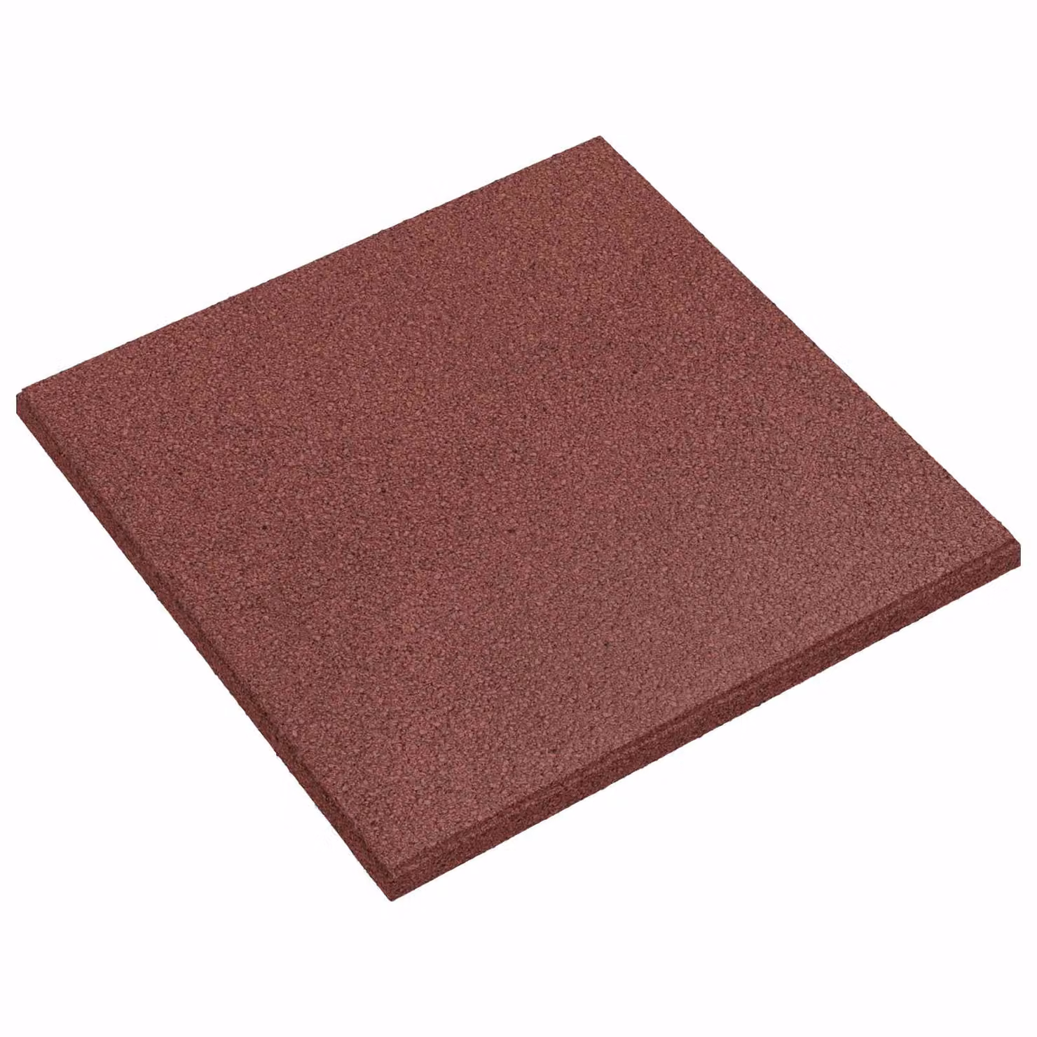 Set di 12 piastrelle protettive vidaXL in plastica e gomma, colore rosso, L/P: 50 x 50 cm