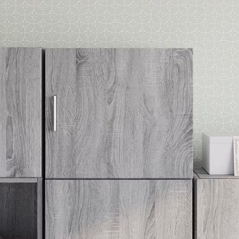 Mobile a parete vidaXL in legno multistrato e MDF, colore grigio Sonoma, design moderno con ante a battente, L 45 cm x P 42,5 cm x H 40 cm