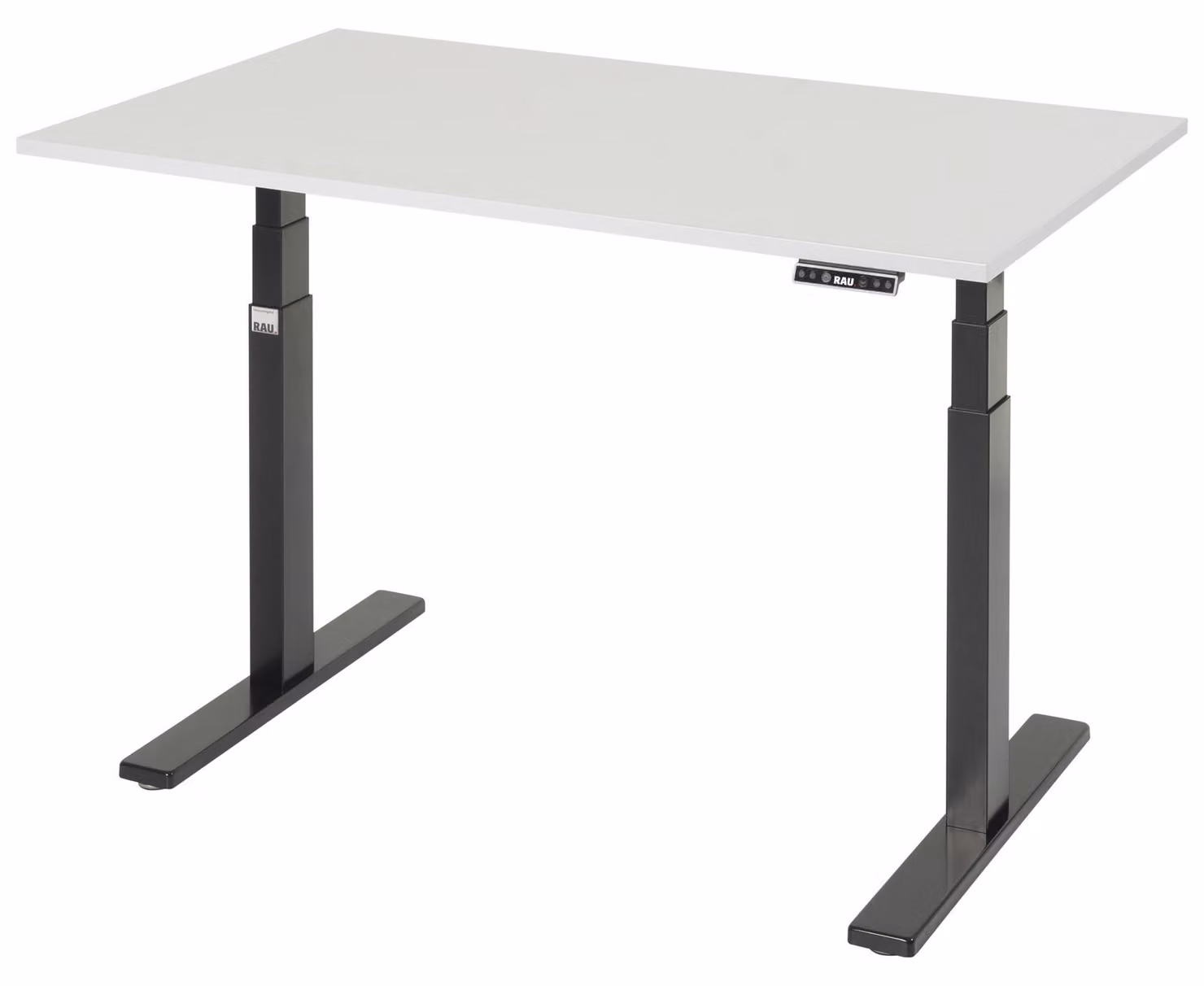 Scrivania RAU adlatus 100 1250x800x650-1300 con piano in M, nero