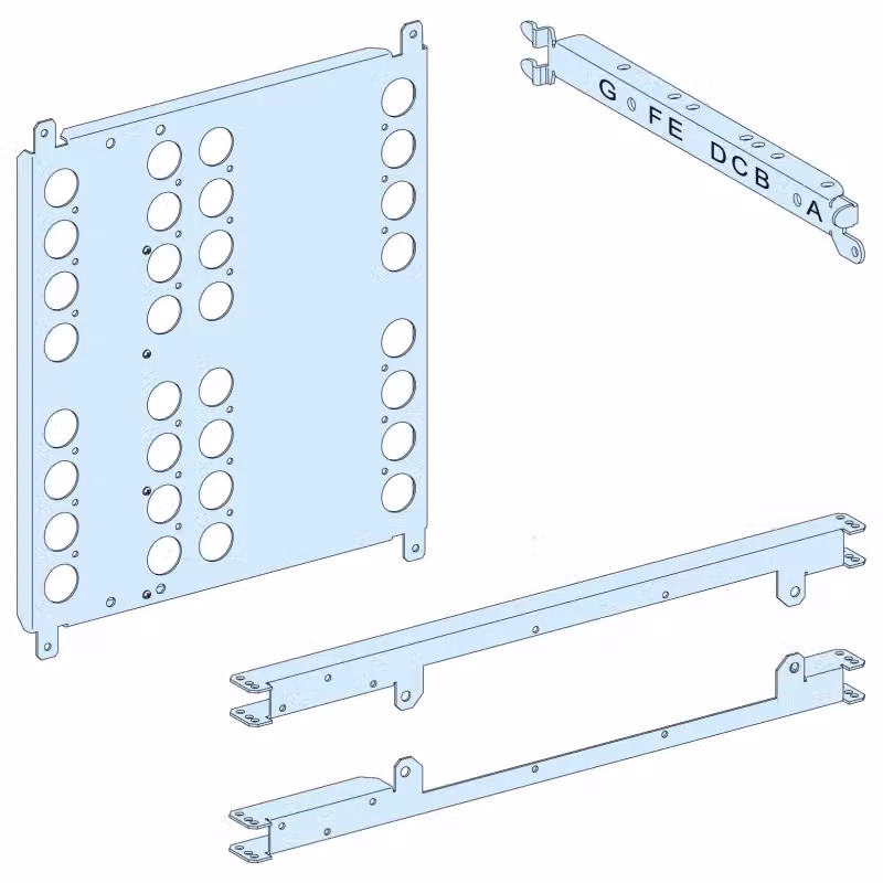 Schneider Electric PrismaSeT-P, piastra di montaggio, per commutazione di rete, INS-INV/NSX400-630, azionamento rotante, orizzontale, larghezza = 650 mm, altezza = 10 moduli LVS03458