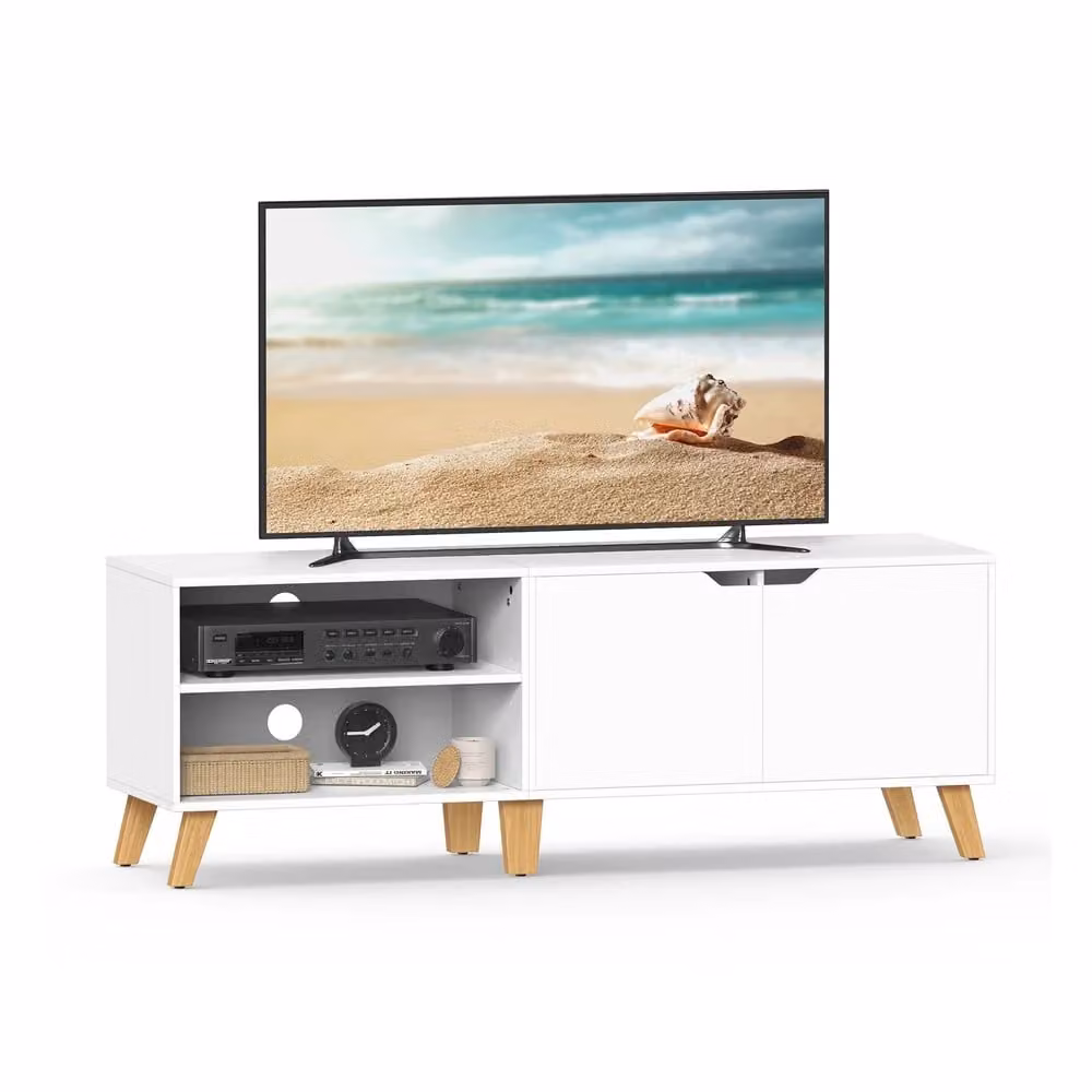 Mobile TV con Ante | VASAGLE, Bianco
