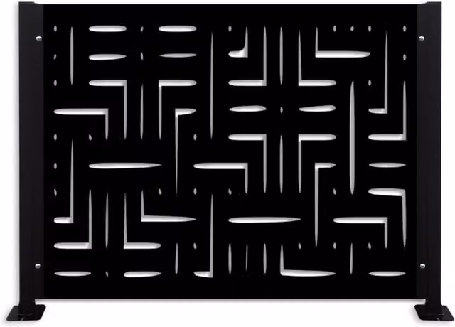 Ringhiera rettangolare Signorbit in metallo rivestito in PVC bianco opaco H: 118 cm, L: 118 cm, P: 90 cm