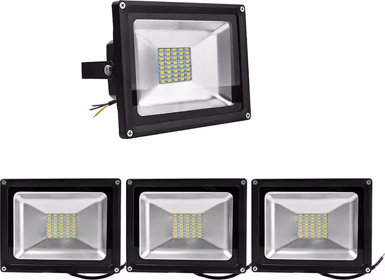 4 pezzi di faretti LED SMD da 30 W, Greenmigo IP65, proiettori da cantiere, faretti, faretti da parete, faretti da esterno, 85-265 V CA