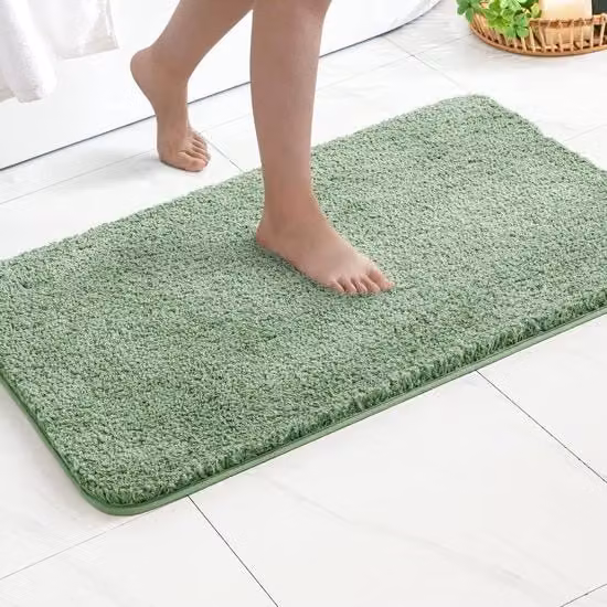Matte anti-scivolo per bagno e camera da letto - 40 x 60 cm - verde