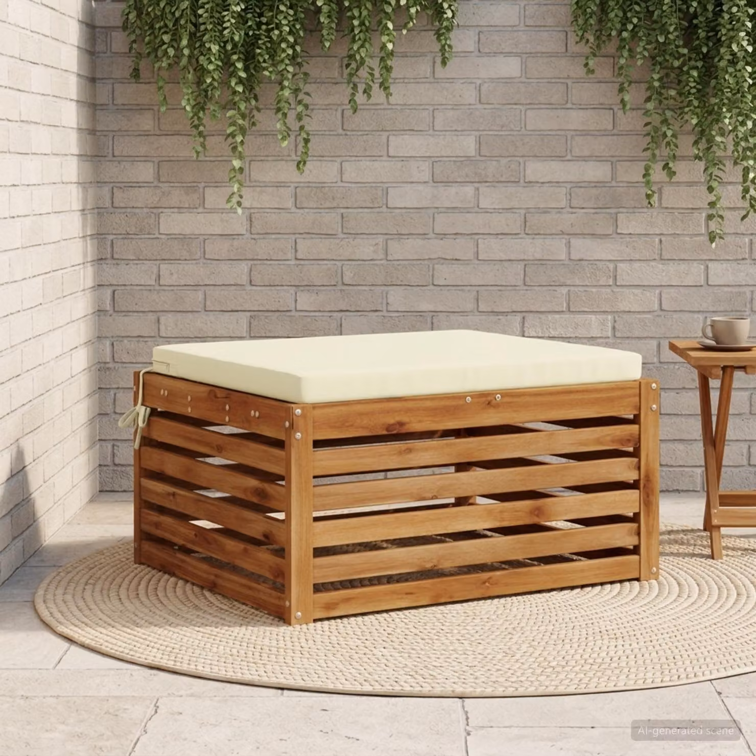 Cuscino per sedia vidaXL SOEST in poliestere con rivestimento lavabile e resistente ai raggi UV, beige
