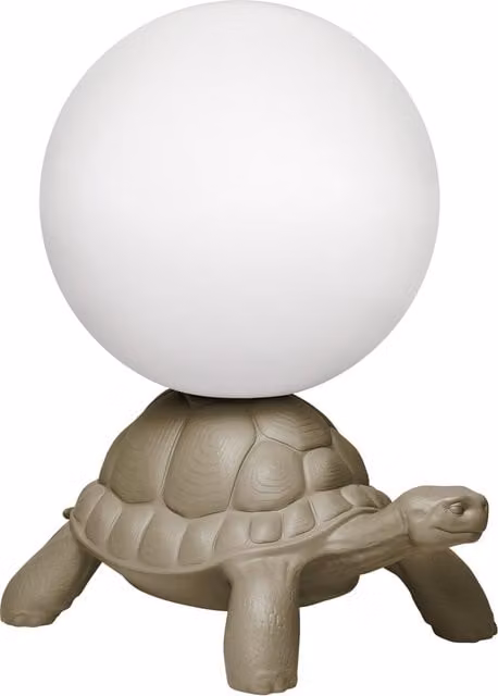 Lampada da terra ricaricabile Qeeboo Turtle con telecomando, luce LED omnidirezionale, disponibile in bianco o grigio
