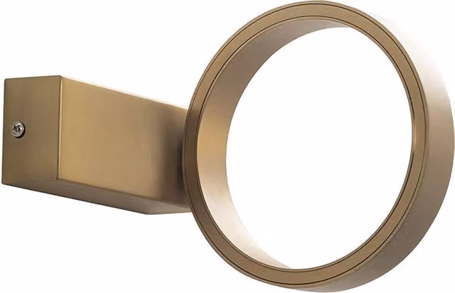 Enso Applique da parete LED Rossini Illuminazione in alluminio Oro Satinato, luce calda 3000K da 7W, orientabile e dimmerabile