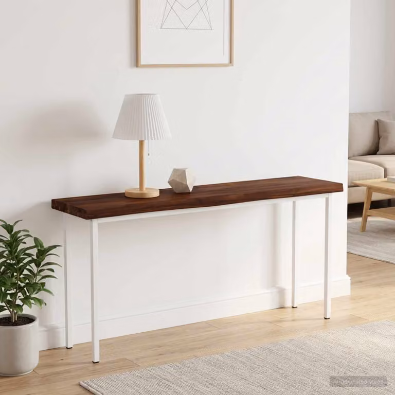 Piano del tavolo rettangolare in legno di acacia vidaXL, marrone, L 100 cm x P 30 cm x H 3,2 cm