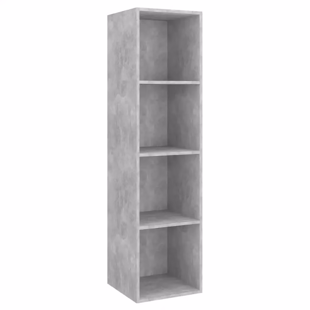 Set di 4 mobili porta TV a parete moderni HELLOSHOP26 in legno composito grigio cemento, L/P/H: 37 x 37 x 142,5 cm – 2