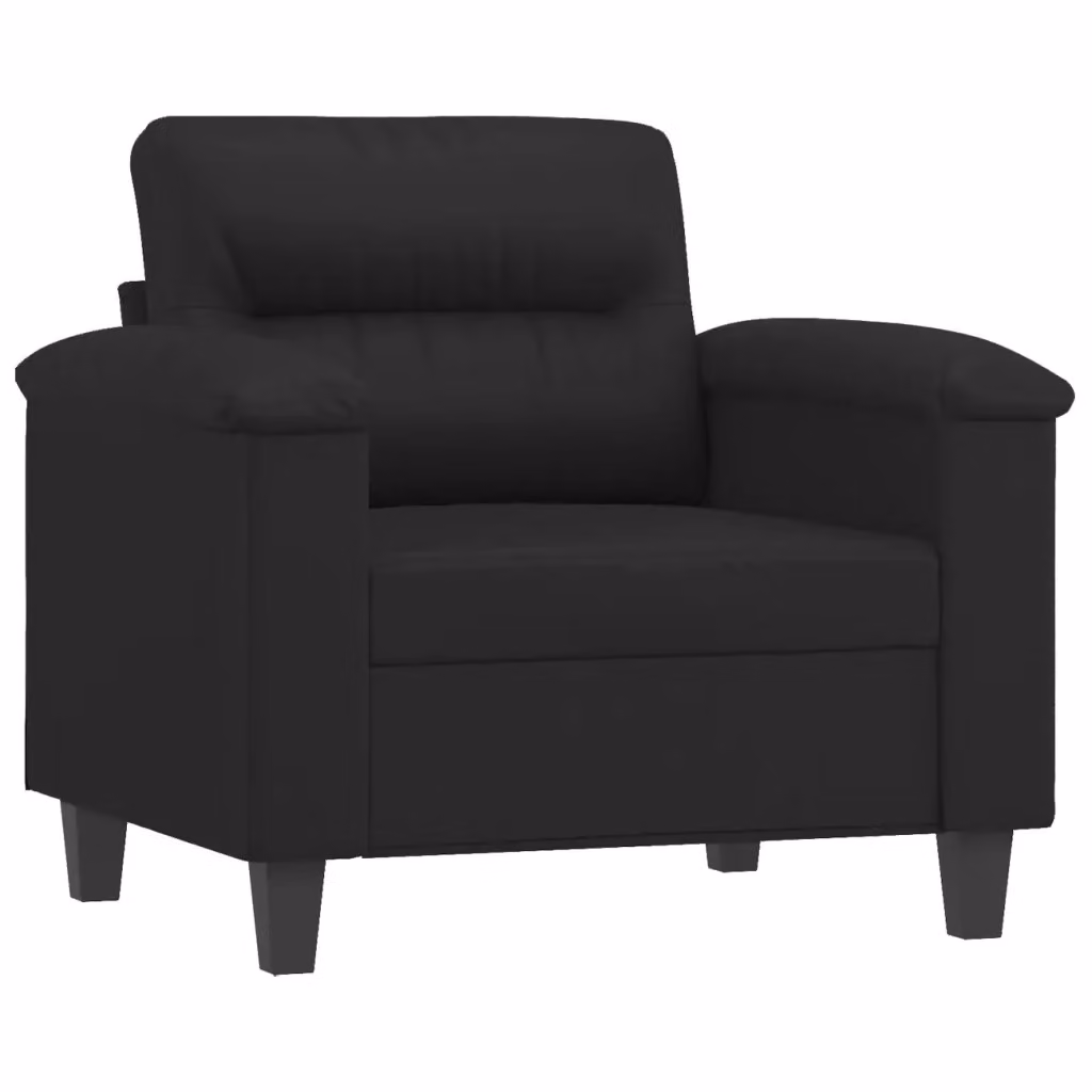 Poltrona moderna nera in similpelle con struttura in metallo vidaXL L/P/H: 77 x 80 x 90 cm – 2