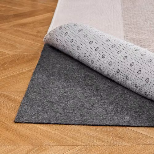 VEVOR Ferma Tappeto Antiscivolo in Feltro Grigio con Base in Gomma, L/P/H: 2743,2 x 3657,6 x 0,3 cm