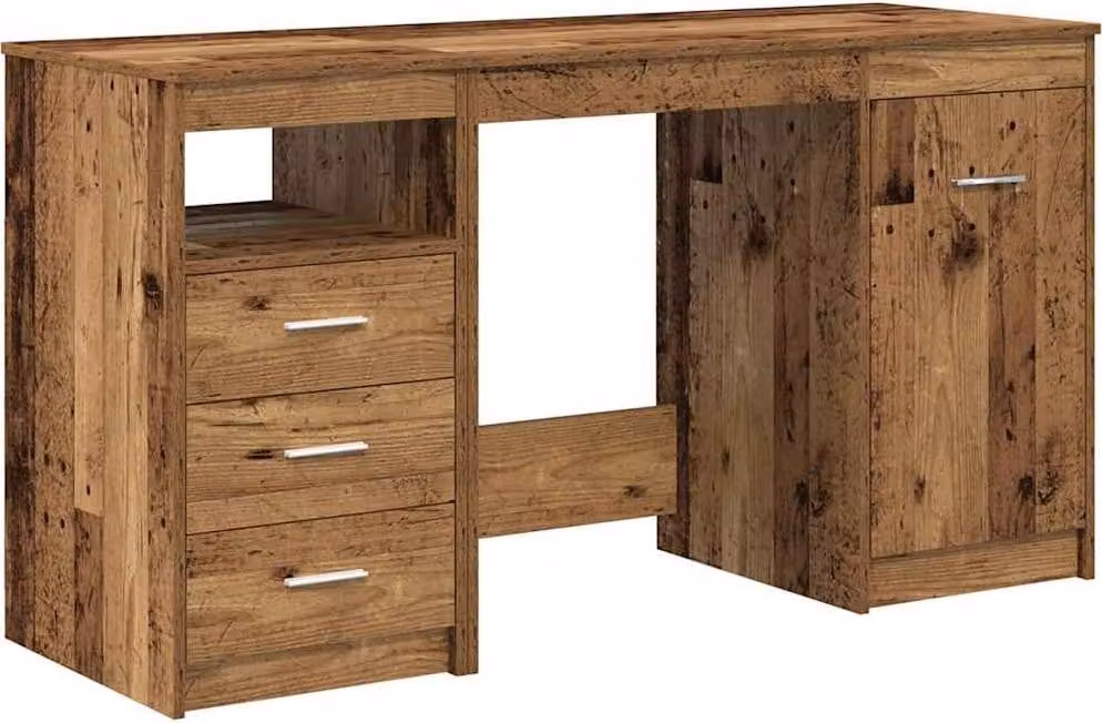 Scrivania con armadietto Legno Antico in Legno Multistrato