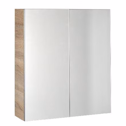 Aqualine Vega - Armadio a specchio 600x700x180 mm, rovere platino VG860