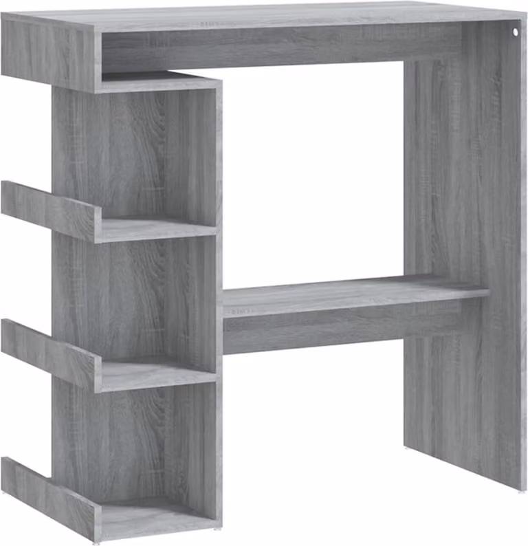 Tavolo Bar con Ripiano Grigio Sonoma 100x50x101,5 cm