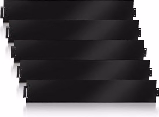 Recinzione flessibile in metallo per giardino - Cornice nera - Lunghezza 5 metri - 100x18 cm