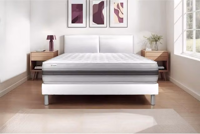 Letto con materasso VITALMEMO BACK 120 x 200 cm Rete kit Bianco