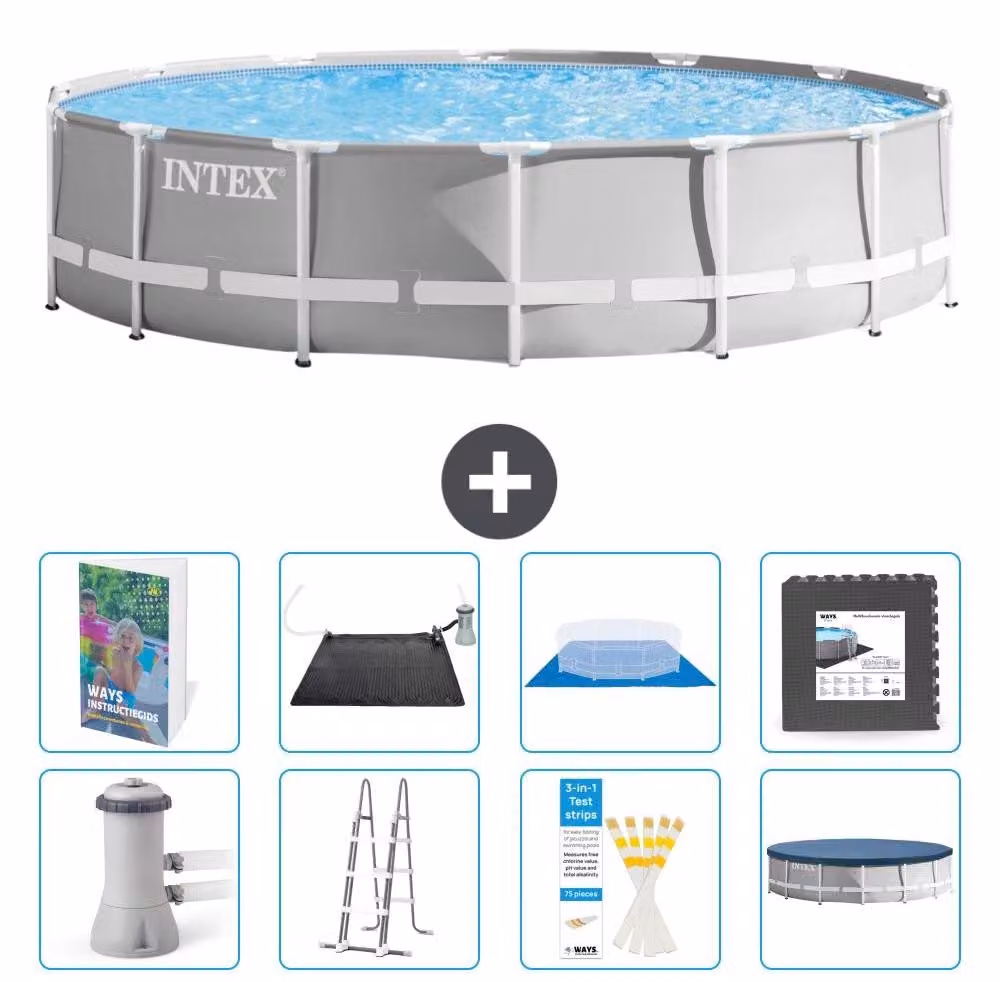 Struttura per piscina a forma di prisma - 427x107 cm - composta da 7 elementi - modello S543