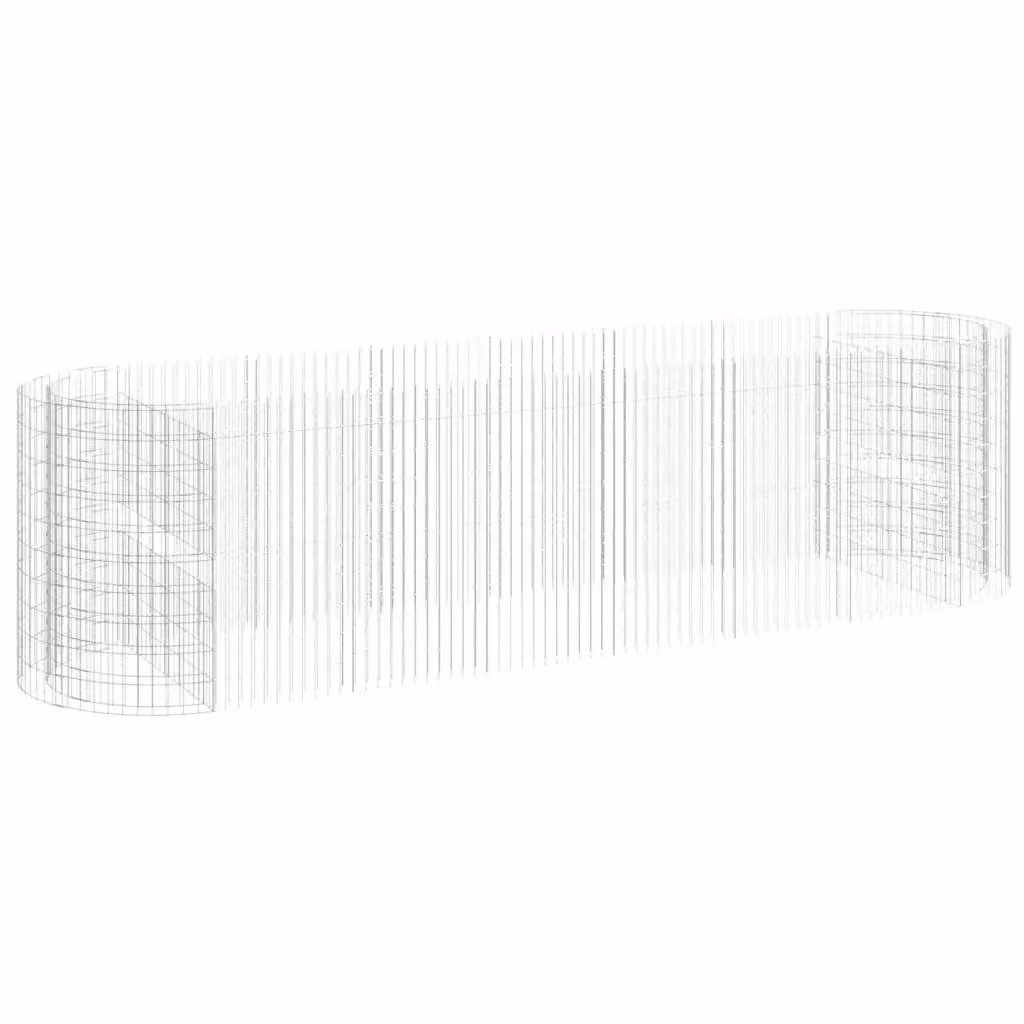 Gabbione con Letto Rialzato vidaXL in Acciaio Zincato Grigio L/P/H: 400 x 100 x 100 cm – 2