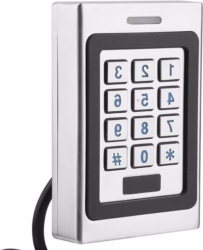 Sistema di controllo accessi per porte di garage, con sicurezza, tastierino wireless e dispositivo di sicurezza metallico autonomo per porte e garage