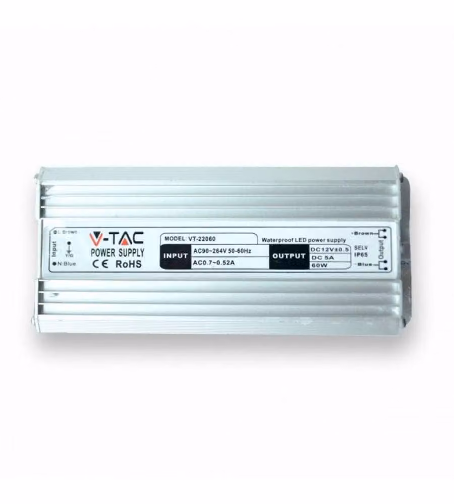 Alimentatore in Plastica 100W 24V 4,2A Colore Bianco IP67