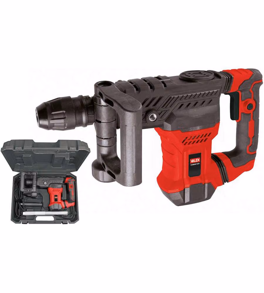Valex Martello Demolitore Hammer 7060 Rosso 1300W 15J con 2 Scalpelli