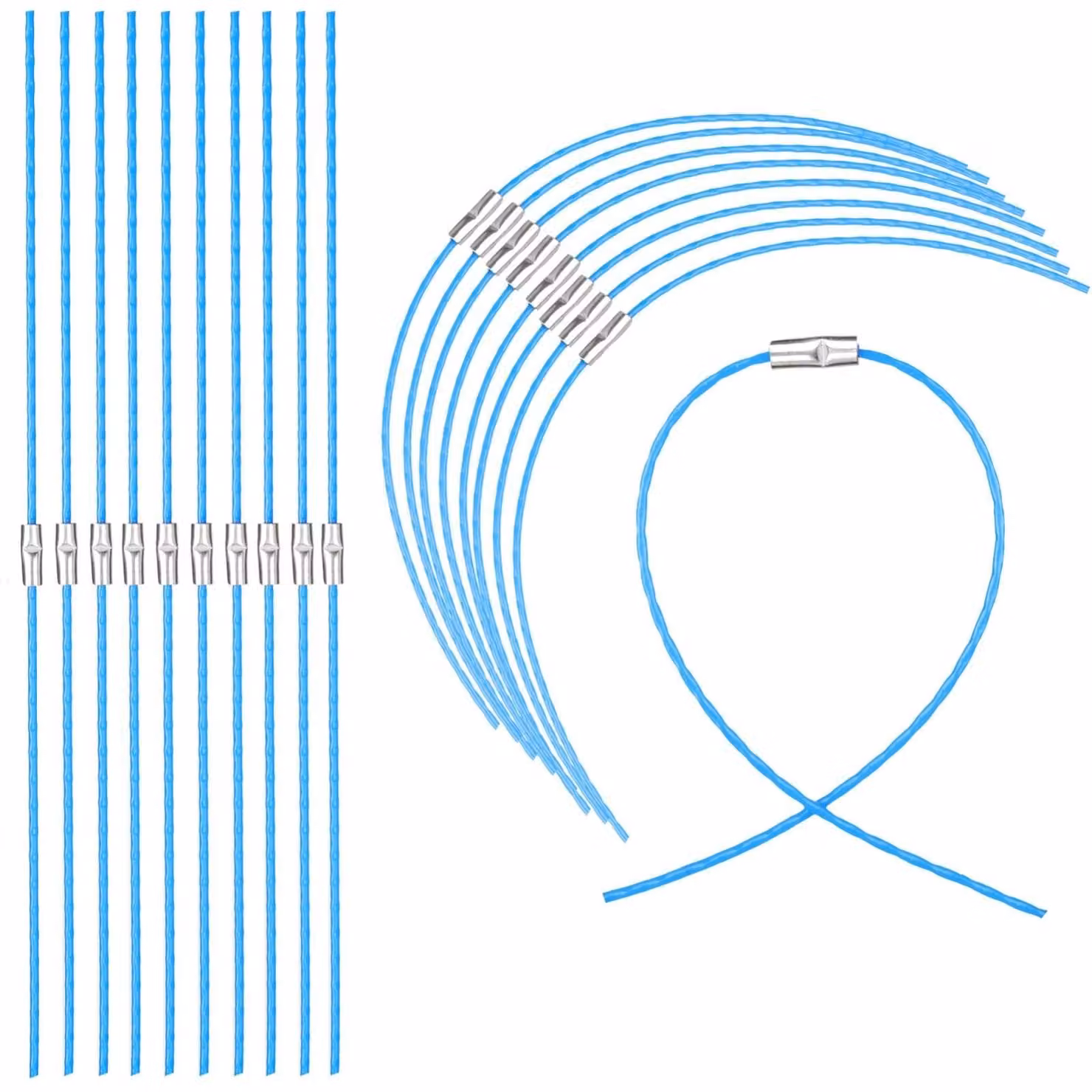 Filo per trimmer - 32 pezzi - Extra resistente - Diametro 2,4 mm - Adatto per i tagliaerba Bosch - Lunghezza 30 cm - F016800182