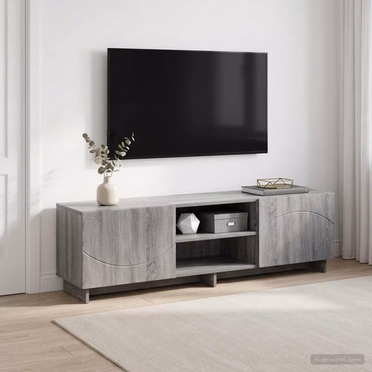 vidaXL Supporto TV 140 x 34.5 x 40 cm Sonoma grigio