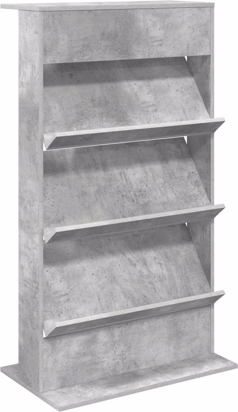 Scaffale per riviste Grigio cemento 70 x 41 x 126 cm